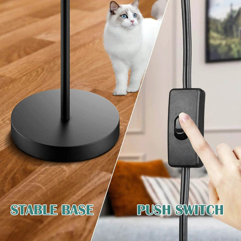 Industrial Adjustable Floor Lamp For Living Room With Pulley System Modern Farmhouse Tall Standing Reading Lamp base and switch