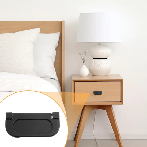 Bedroom nightstand with Six Pack 3 Inch Flush Pull Ring Handles With Screws Hidden Recessed Sliding Door Pulls For Furniture