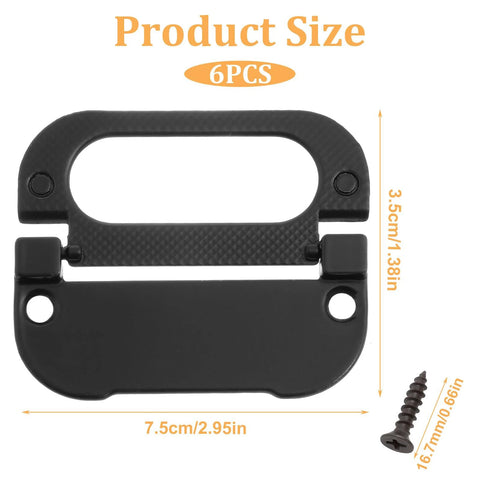 Six Pack 3 Inch Flush Pull Ring Handles With Screws Hidden Recessed Sliding Door Pulls For Cabinets Kitchens And Furniture