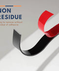Half Inch Wide Heavy Duty Double Sided Mounting Tape Black Foam With High Bond Waterproof Adhesive showing non-residue feature