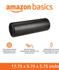 High Density Foam Roller For Exercise And Recovery 18 Inches Black With Durable Polypropylene Core, Molded Edges For Comfort