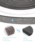 Close-up of Seal Foam Tape,1/2 Inch W x 1/8 Inch T Weather Stripping for Door and Window, texture comparison with competitor's tape