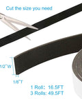 Seal Foam Tape,1/2 Inch W x 1/8 Inch T Weather Stripping for Door and Window,High Density Single Sided Closed Cell Door Insulation Weather Strip