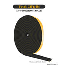 Weather Stripping Door Seal,Weather Stripping,Soundproof,Cold Insulation,High Density CR Foam Insulation Tape, Black 13Ft roll
