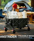 Large 200L Collapsible Wagon Cart With 440 Pounds Weight Capacity And Built In Brake for camping loaded with goods