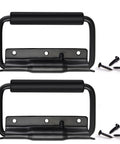 5.15 Inch Heavy Duty Folding Handle With Rubber Grip Spring Loaded 3 Mounting Holes For Toolbox Cabinet Luggage And Outdoor Storage