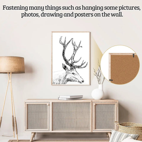 Picture Frame Turn Button Fasteners Set With 100 Backing Clips And 100 Screws For Hanging Pictures Photos And Drawings Black Finish Easy Install And Durable Frame Hardware For Quick Hang By PinCute