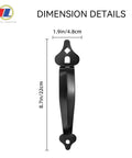 Heavy Duty Gate Handle 1 Pack Black Shed Door Handle With Latch For Outdoor Fence Gates dimensions 8.7in by 1.9in