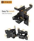 Stainless Steel Gate Hardware Kit With Self Closing Hinges And Latch For Vinyl And Wood Fences Built To Last All Weather No Rust