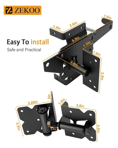 Stainless Steel Gate Hardware Kit With Self Closing Hinges And Latch For Vinyl And Wood Fences Built To Last All Weather No Rust