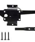 Built Tough Post Mount Gate Latch With Self Latching Fingertip Release for inward or outward swing gates hardware, black finish.