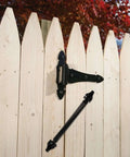 Beefy 14 Inch Gate Spring Self Closing Heavy Duty Outdoor Gate Spring With Adjustable Tension on wooden fence