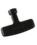 Close-up of black plastic starter handle for Three Piece Universal Generator Starter Handle Pull Rope Set