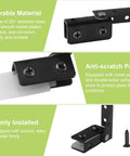 Close-up of 8 Pack Frameless Glass Door Pivot Hinges Clamp for 5 to 8mm glass, showcasing durable black anti-slip rubber pads in use.