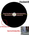 Heavy Duty Black Glass Lazy Susan Turntable with size dimensions and load bearing capacity details.