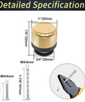 Detailed specifications of 12 Pack Knurled Cabinet Knobs and Drawer Pulls in Black and Gold with screws and installation instructions.