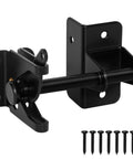 Self Locking Gate Latch For Wooden Fence And Metal Gates Heavy Duty Automatic Gravity Gate Lock Hardware Hands Free Latch Black