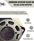 54T Rear Wheel Sprocket For 35 Chain Compatible Fits Mini Bikes Pit Bikes And Electric Bikes Black Hardened Steel, close-up view