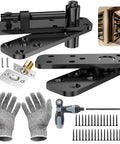 Premium Beefy Heavy Duty Hidden Door Pivot Hinge Kit for Secret Bookcase Doors, 570 Lb Load Bearing, 360 Degree Rotation with tools