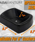 Jack Wheel Chock Dock Block Fits 6 Inch Caster Wheels Heavy Duty Reinforced Rubber Stabilizer Prevents Rolling