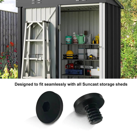 20 Pack Replacement Bolts For Suncast And Craftsman Resin Storage Sheds Three Eighths Inch Hex Screws Black Compatible with Suncast