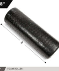 High Density Foam Roller For Deep Tissue Massage And Myofascial Release 12 Inch Exercise Roller For Back Neck Feet Recovery Physical Therapy And Pain Relief Solid Black