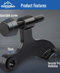 6 Pack Hinge Pin Black Door Stopper, Adjustable Deluxe Heavy Duty Door Stopper with Black Rubber Bumper Tips, focus on features
