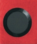 50 Piece Flush Mount Black Hole Plug Kit For Auto Body And Sheet Metal, installed in red metal surface.