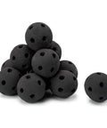 Hollow Ceramic Balls, Set of 12 Round Fire Stones Set for Indoor and Outdoor Fire Pits or Fireplaces Accessory, 4 Inch, Black