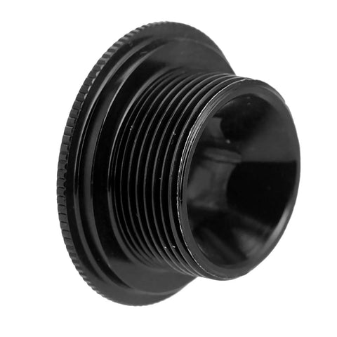 Close-up of Hollowtech Crank Tension Bolt For 105 End M20 Thread Aluminum Alloy Crank Bolt With Dust Covers, black finish