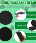 12 Pairs 3 Inch Self Sticky Round Hook And Loop Dots Double Sided Adhesive Fasteners, Black, with strong stickiness and quality material