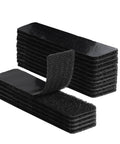 Heavy Duty 1x4 Inch Hook And Loop Fastener Strips With Adhesive Backing Double Sided Sticky Picture Hanging Tape For Easy Wall Mounting In Home And Office 20 Sets Black
