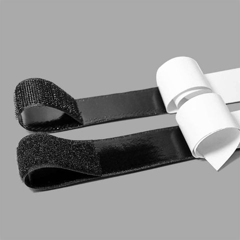Hook And Loop Tape Heavy Duty Adhesive Mounting Tape For Indoor And Outdoor Use, Three Quarter Inch By Twenty Three Feet Per Roll, Black