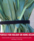 One-Wrap Double-Sided Self Gripping Hook And Loop Tape Roll securing plants for indoor outdoor bundling use.