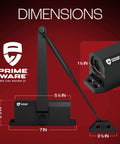 Dimensions of Automatic Adjustable Door Closers for Home - Soft Close, No Slam - Residential and Commercial Door Closer.