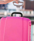 Imitation Leather Suitcase Handle Replacement Carry Handle For Luggage Bags And Boxes on a pink suitcase