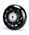 8 Pack 64mm 82A Indoor Inline Skate Replacement Wheels, Indoor Skating Wheels with ABEC-7 Bearings, Luggage Wheels - Black close-up