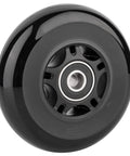 Black 80mm Inline Skate Wheels Outdoor & Indoor Blade Roller Skate Wheels 85a Roller Hockey Wheels w/Bearings ABEC-9, close-up view.