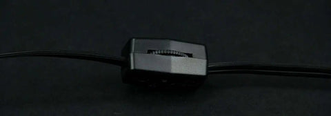 Black inline switch on cord for Steampunk Industrial Piping Tower Beacon Clock Mesh Table Lamp
