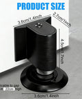 Close-up view of No Drill Invisible Door Stopper With Magnetic Door Stop Heavy Duty Hidden Door Catch Holder mounted on door