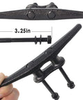 Six Inch Electrophoretic Coated Black Dock Cleats Ideal For Boats Decks Piers And Mooring On The Water Weather Resistant Iron Hardware