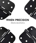 Sturdy Matte Black Iron Door Hinges Pack Of 3 For Interior And Exterior Doors 4 Inch By 4 Inch With Five Eighths Inch Radius Corners