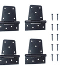 Heavy Duty 3.5 Inch Gate Hinges Set In Black Iron Finish Extra Thick Industrial T Hinges For Large Wooden Gates Barn Doors Shed Doors Wood Fence Outdoor With Rust Resistant Solid Iron Construction Screws Included 4 Pack