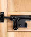 Heavy Duty Black Slide Bolt Gate Latch For Wooden Fences And Vinyl Gates With Padlock Hole