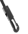 Heavy Duty Roof Leak Diverter Tarp Kit 5x5 Ft Waterproof Ceiling Rain Catcher With Drainage System rope and hook attachment close-up