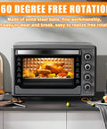 24 Pcs Self Adhesive Caster Wheels 360 Degree Swivel Silent Rollers Set installed under a kitchen oven, holding it in place.
