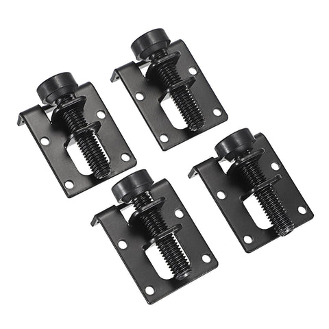 Heavy Duty Beefy L Shaped Furniture Leveling Feet With Lock Nuts For Workbenches And Cabinets 16 Piece Adjustable Table Leg Levelers Built To Last For Wardrobe Bed Bookcase Black OwnMy