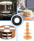 8 Pack 9 Inch Black Lazy Susan Turntable Bearing Plates And Base Set For Heavy Duty Rotating Tables And Workstations
