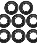 8 Pack 9 Inch Black Lazy Susan Turntable Bearing Plates And Base Set for heavy duty rotating tables, solid metal construction