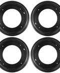Four Pack 12 Inch Black Round Lazy Susan Hardware With Five Sixteenth Inch Thick Turntable Base Built From Cold Rolled Steel